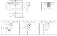 Подвесная/накладная раковина Hatria Bahia_13 прямоугольная BH0800465010TS0 80х46,5 схема 4