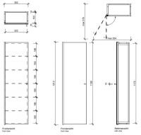 Шкаф-пенал Decor Walther S стеклянный  602500 схема 3