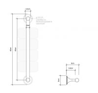 Держатель полотенец вертикальный Decor Walther CL GTH настенный 510400 схема 4