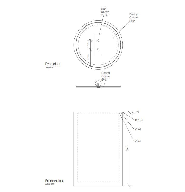 Контейнер цилиндрический для ванной Decor Walther Stone DMD L 971455 ФОТО