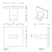 Самоклеящийся крючок  Decor Walther BK KHAK для ванной комнаты 593900 схема 2