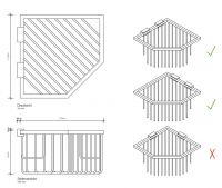 Полка для душа Decor Walther WA ECK угловая 704800 схема 3