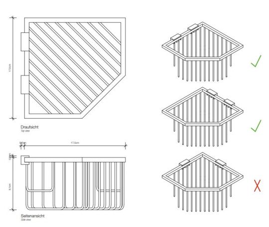 Полка для душа Decor Walther WA ECK угловая 704800 ФОТО