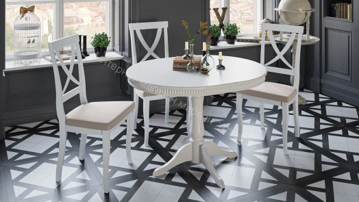 Стол обеденный Торонто Т1 исп. 2 (Белый матовый)