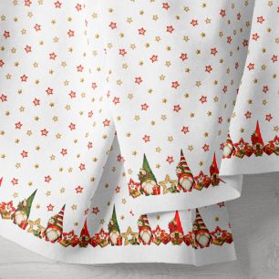 Хлопок - Бордюр гномы на белом 25*75 limit