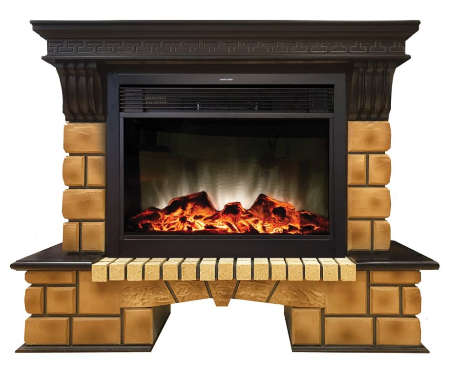 Real Flame Stone Brick 26 AO с Moonblaze Lux BL S