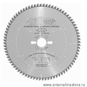 Диск пильный 250 x 30 x 3,2 / 2,5 -6° TCG Z=80 по цветным металлам и ламинированным панелям CMT 297.080.10M