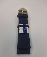 Ремешок для часов иск. кожа 22мм.синий STX