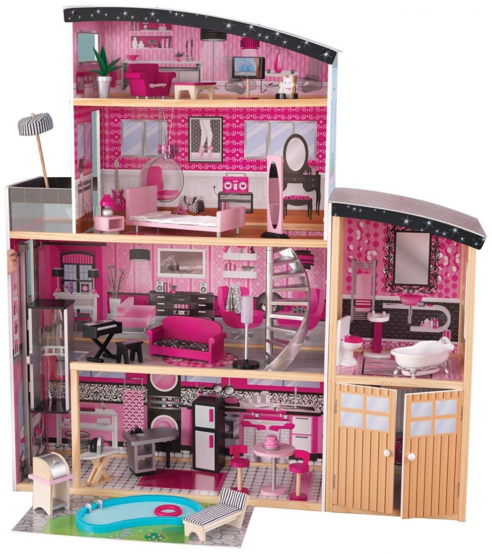 KIDKRAFT СИЯНИЕ SPARKLE MANSION DOLLHOUSE - БОЛЬШОЙ КУКОЛЬНЫЙ ДОМ 65826_KE