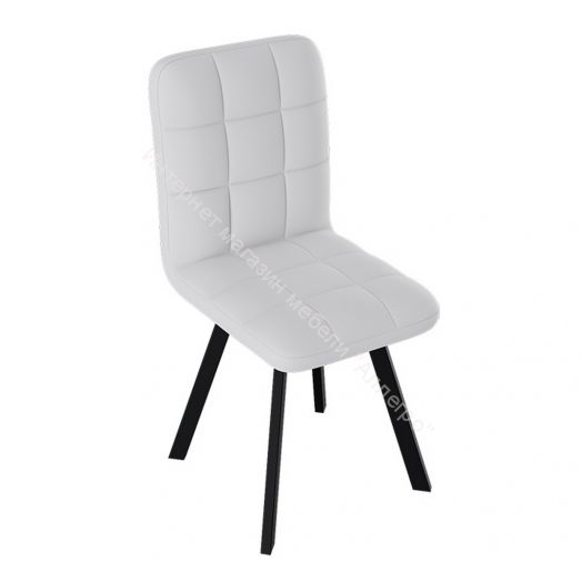Стул «Франк» (паук) (Черный матовый/Кожзам Белый)