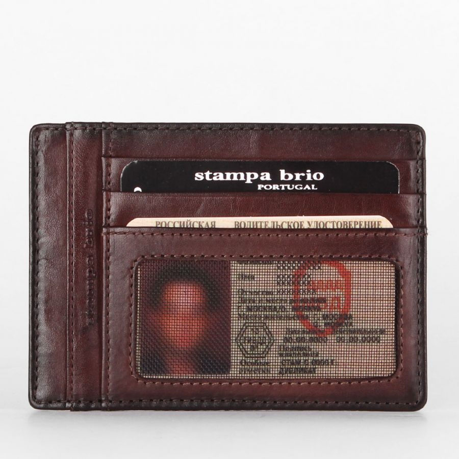 Обложка для документов Stampa Brio 150-50542DKT Brown