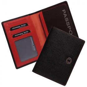 Обложка для паспорта Stampa Brio 264-1514L Black/Orange