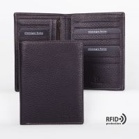 Портмоне вертикальное 5 в 1 с RFID защитой Stampa Brio 608-R-3615F Brown BGS