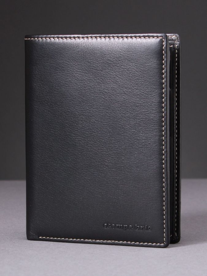 Портмоне вертикальное 5 в 1 с RFID защитой Stampa Brio 609-R-3615C BLACK BGS