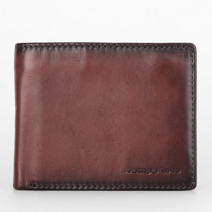 Кожаное портмоне Stampa Brio 640-50550DKT Brown