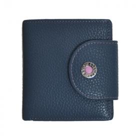 Кожаное женское портмоне с RFID защитой Stampa Brio 978-R-3417CF BLUE/PINK