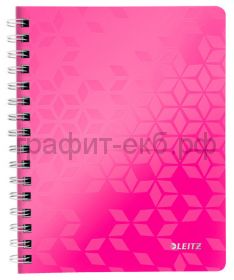 Тетрадь А5 80л.кл.Leitz WOW розовый 46410023