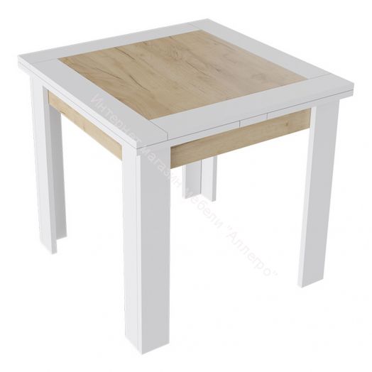 Стол раздвижной «Хьюстон» тип 3 (Белый/Дуб Крафт золотой)