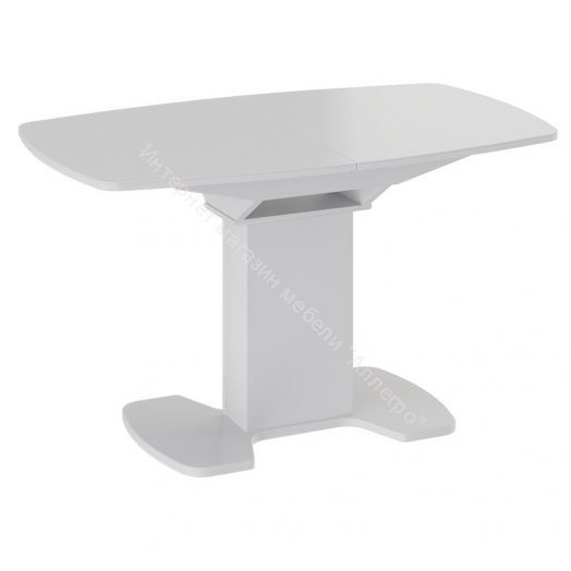 Обеденный стол Портофино 1300x800x750мм Белый глянец/Стекло белое СМ(ТД)-105.02.11(1)