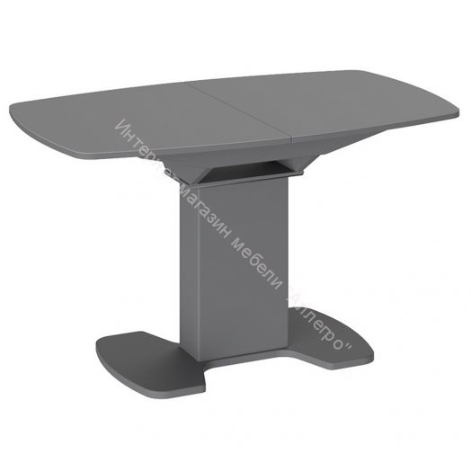 Обеденный стол Портофино 1300x800x750мм Серый/Стекло серое матовое LUX СМ(ТД)-105.02.11(1)