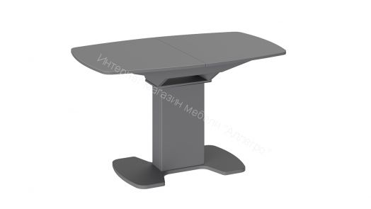 Обеденный стол Портофино 1300x800x750мм Серый/Стекло серое матовое LUX СМ(ТД)-105.02.11(1)