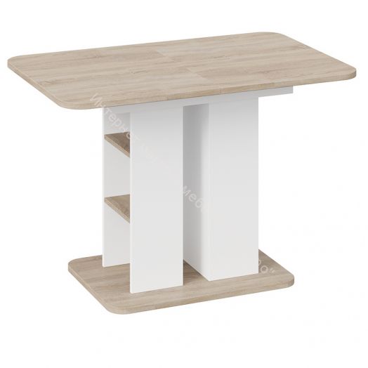 Стол обеденный «Мюнхен» Тип 2 (Белый Ясень/Дуб Сонома)
