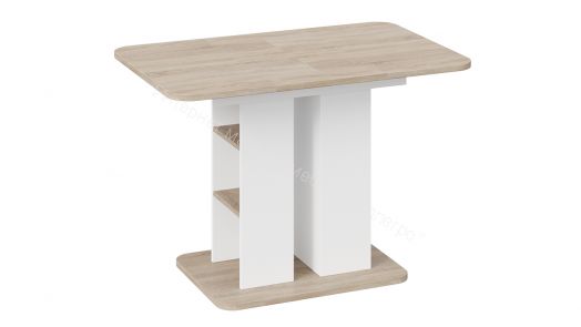 Стол обеденный «Мюнхен» Тип 2 (Белый Ясень/Дуб Сонома)