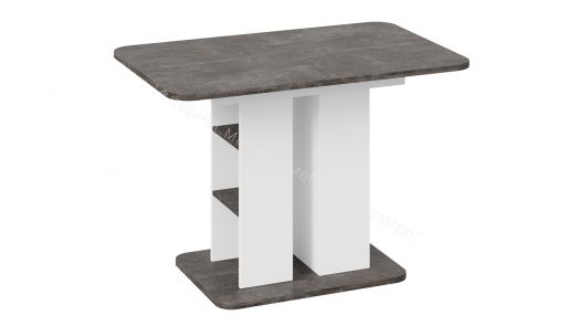 Стол обеденный «Мюнхен» Тип 2 (Белый Ясень/Ателье темный)