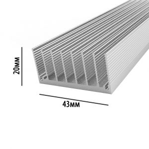 Профиль алюминиевый ш-образный 43x20мм