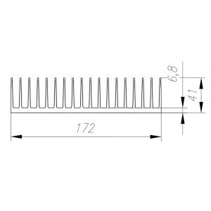 Профиль алюминиевый 172мм x 41мм x 6,5кг