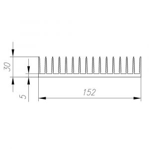 Профиль алюминиевый 152мм x 30мм x 4,1кг