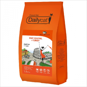 Сухой корм для кошек DailyCat Casual Line Meat Cocktail Turkey с индейкой 1.5 кг