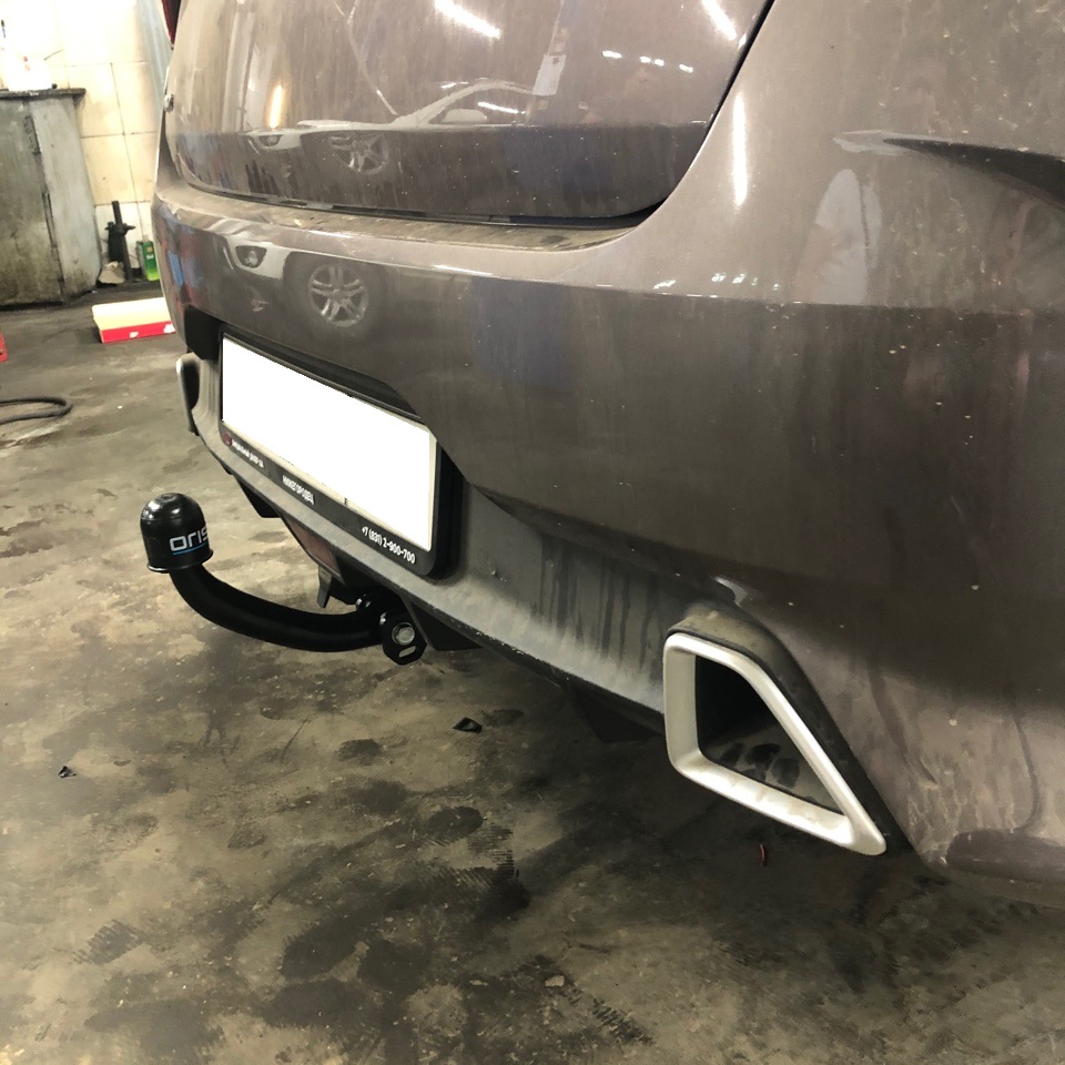 Фаркоп на Kia Rio рестайл 2020-. Необходима подрезка бампера. Тип шара: A. Нагрузки: 1250/60 кг (без электрики в комплекте)