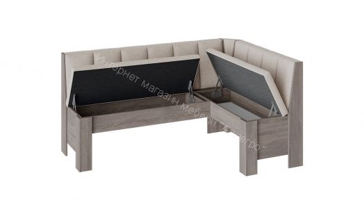 Кухонный уголок «Ганновер» (Дуб Сонома трюфель/Рогожка Capri Бежевая)