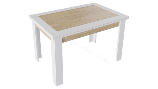 Стол раздвижной «Хьюстон» тип 4 (Белый/Дуб Крафт золотой)
