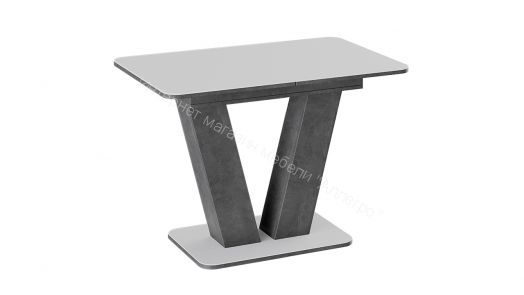 Стол раздвижной «Чинзано» Тип 1 (Моод темный/стекло белое матовое)