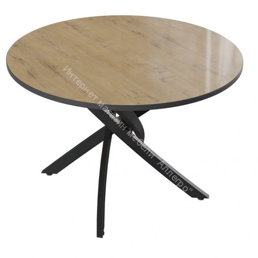 Стол обеденный «Diamond» Тип 2 (Черный муар/Бунратти глянец)