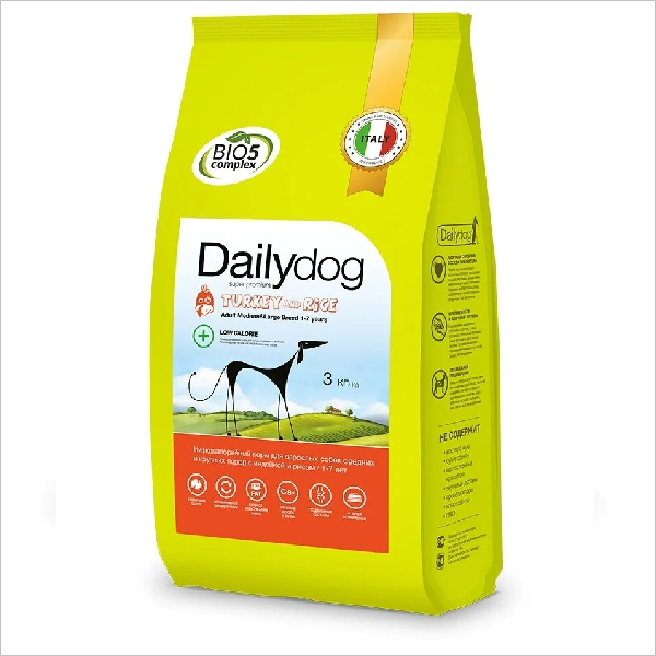 Сухой корм для собак средних и крупных пород Dailydog Medium & Large Breed Turkey с индейкой