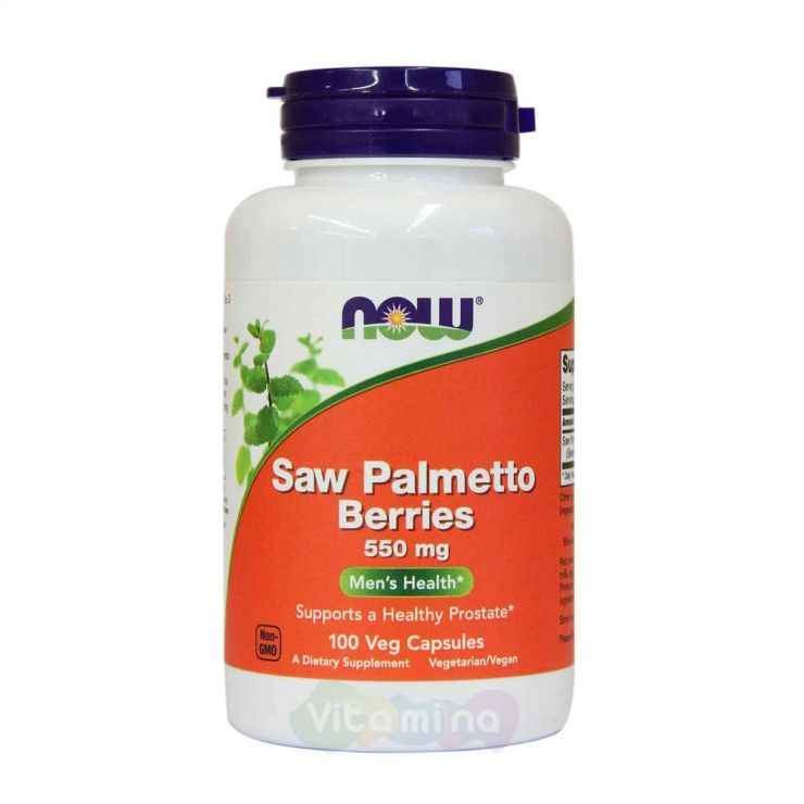 Now Saw Palmetto Ягоды Со Пальметто 550 мг, 100 капсул