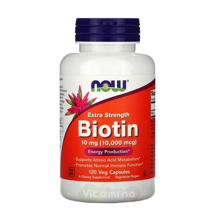 Now Biotin (Биотин) 10.000 мкг, 120 капс