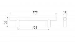 Купить мебельную рейлинговую ручку 128 мм Boyard RR002SC.5/128 оптом и в розницу