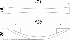 Купить мебельную ручку-скобу 128 мм Boyard RS005SC.4/128 оптом и в розницу