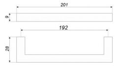Купить мебельную ручку-скобу QUADRA 192 мм Boyard RS043BL.4/192 оптом и в розницу