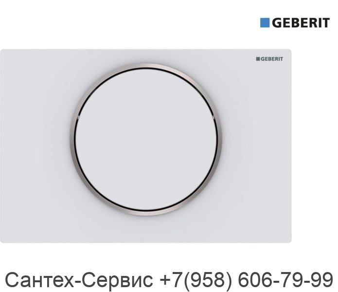 115.758.JT.5 Смывная клавиша Geberit Sigma 10 белый матовый лак