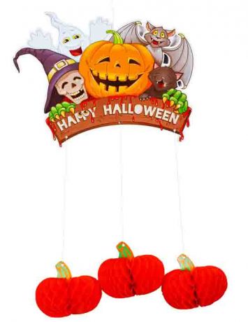 Подвеска Happy Halloween Тыквы (40х30 см)