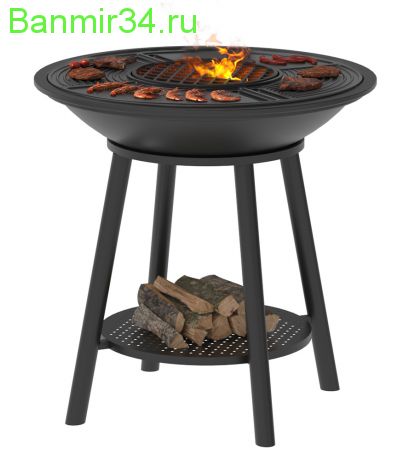 Чугунный Fantastic Grill Везувий Ø700 Престиж (чаша+подставка пристиж+плита Gurman Ø700+крышка)