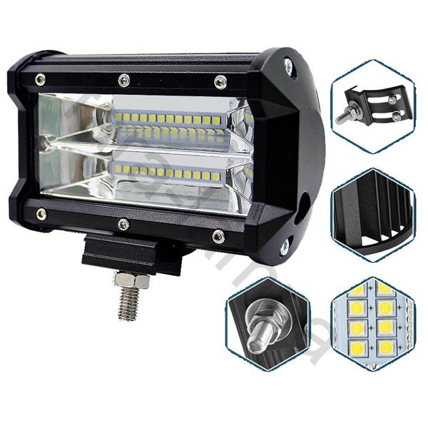 Светодиодная фара белого ближнего света со светотеневой границей 72W