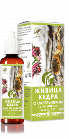 Живица кедра 12,5% с сабельником