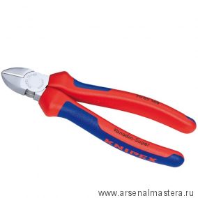 Бокорезы 160 мм (Кусачки боковые) хром, 2-комп ручки, 70 05 160 KNIPEX KN-7005160