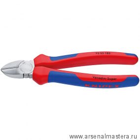 Кусачки диагональные 180 мм (БОКОРЕЗЫ) хром, 2-комп ручки 70 05 180 KNIPEX KN-7005180